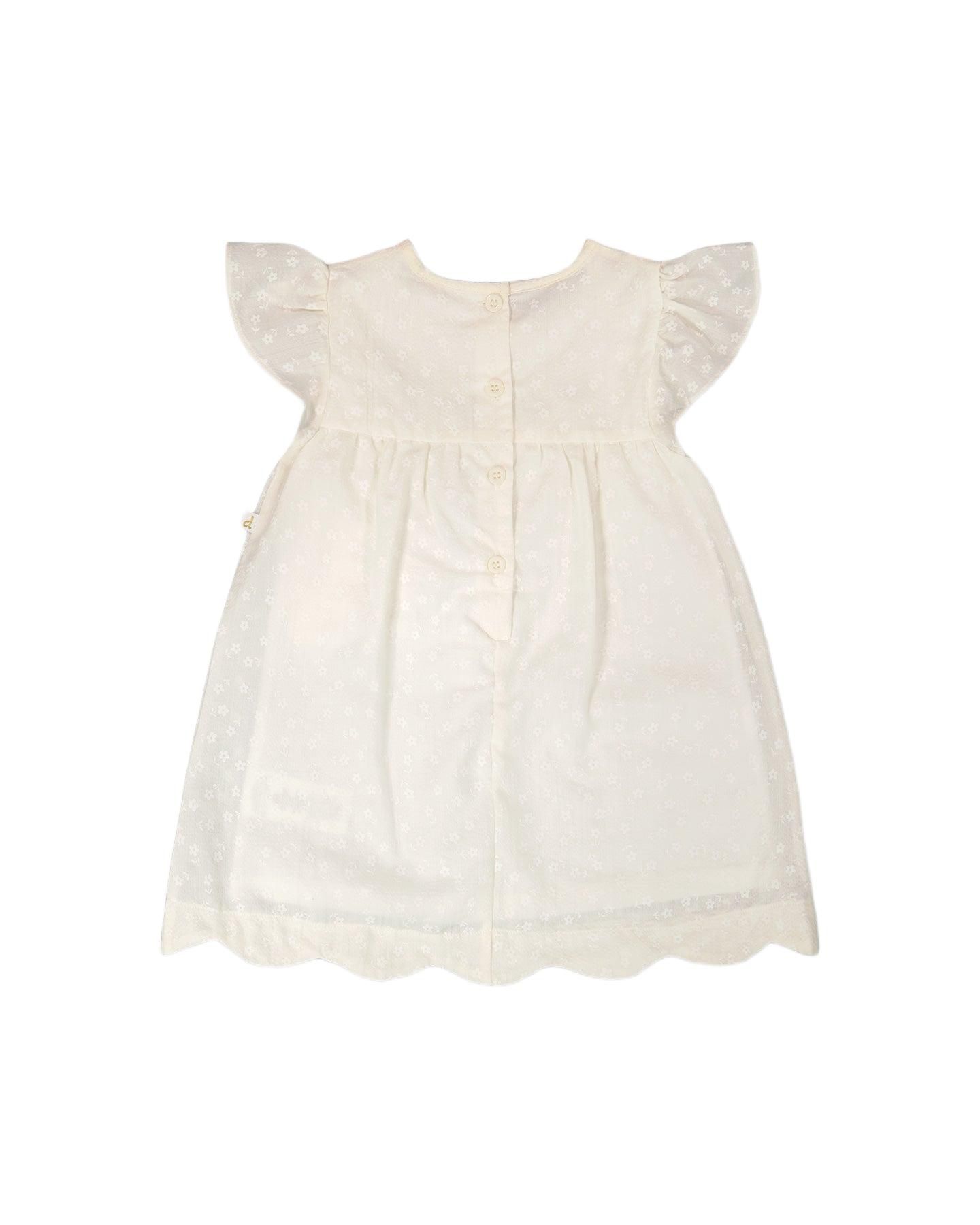 Платье Deux par Deux Printed Poplin Dress Off для девочек, цвет: Молочно-белый — фото 3