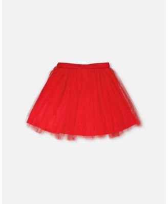 Big Girls Mesh and Eyelet Skirt.