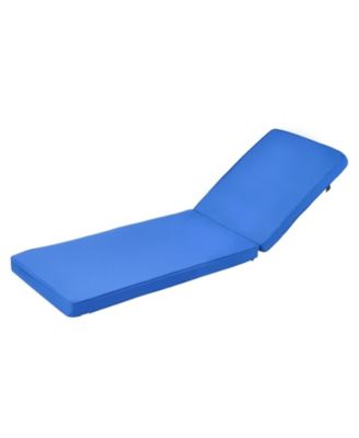 Chaise Lounge Cushion, Waterproof Fade-Resistant Outdoor Replacement Sun Lounger Cushion with Ties