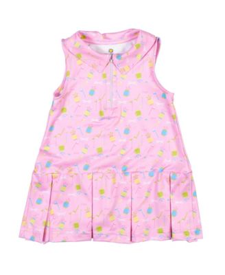 Big Girls Golf Print Performance Knit Dress
