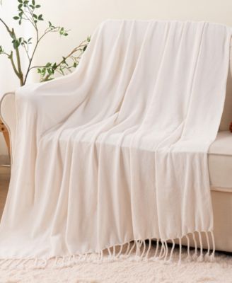 Fringe Tassels Chenille Throw, 50" x 60"