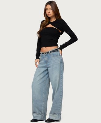 Women's Knit Two Piece Shrug & Tube Top