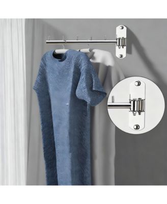 Pack of 2 Swing Wall Hanger Rack, Stainless Steel, Heavy Duty,Space-saving