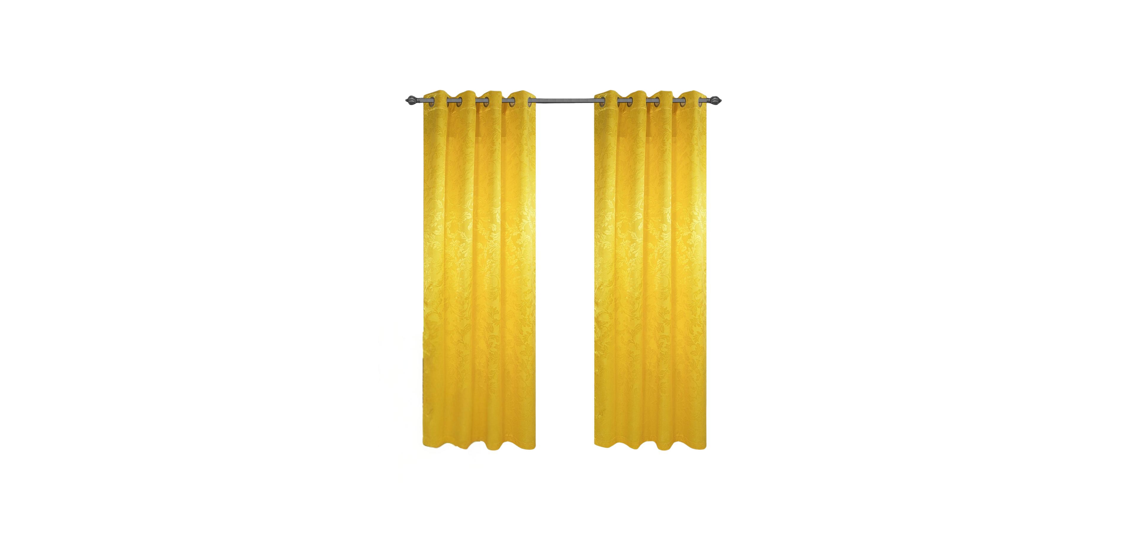 Olivia Gray 100% Polyester 200 Gsm Dyson Embossed Blackout Grommet Curtain Panel 54" x 90"