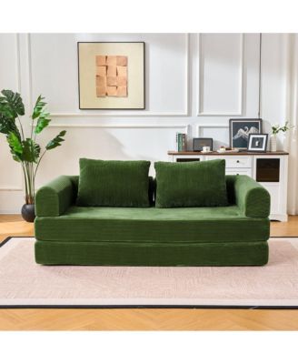 Loveseat Sofa Convertible Sleeper Sofa Bed with Pillow