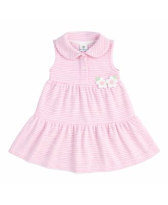 Baby Girls Stripe Terry Dress with Flowers
