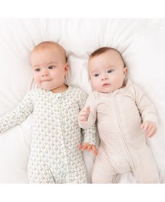 Baby Boys Oatmeal Stripe Bamboo Sleeper