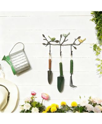 Rustic Metal Bird-Branch Coat Rack for Home Decor