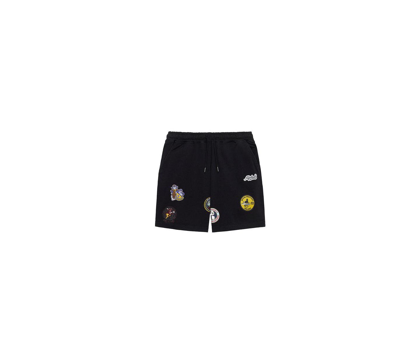 Мужские шорты Alpha Industries Patched Jersey Short, цвет: Чёрный — фото 2