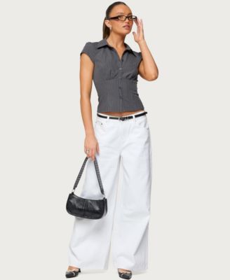 Women's Skater Girl Washed Low Rise Baggy Jeans