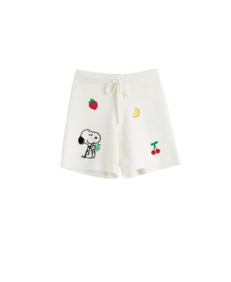 Women's Cotton Snoopy Crochet Shorts