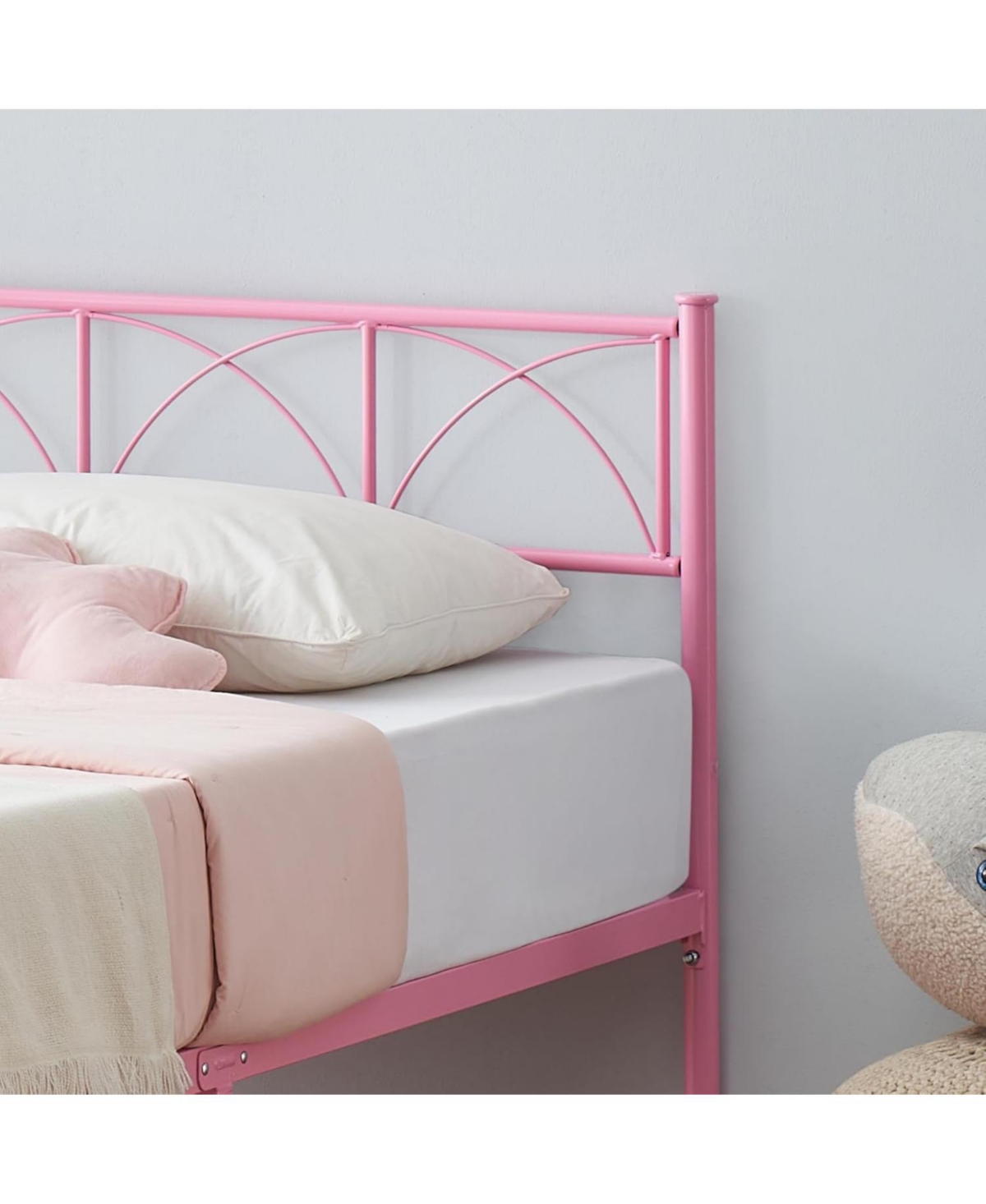 gaomon Twin Size Sturdy Modern Stylish Iron Bed Frame with Headboard and Footboard Metal Platform Bed - Simple Assembly, No Box Spring Needed.