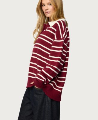 Women's Rilynn Striped Polo Sweater