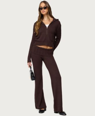 Women's Lula Cable Knit Foldover Pants