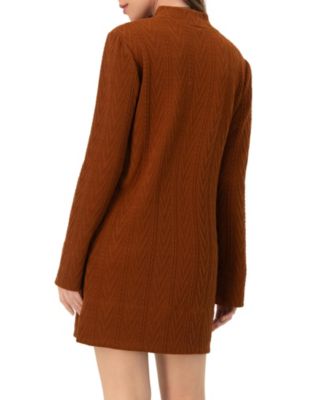 Women's Knitted Short Dress With Necklace