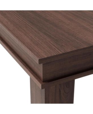 71" Dining Table for 6 to 8, Wood Rustic Kitchen Table with Eadge Trim, Large Rectangular Dinner Table for Dining Room, Home Office, Living