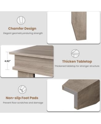 Farmhouse Dining Table for 6-8 People, 71" Long Wood Kitchen Table with Sturdy Frame & Rustic Wooden Finish, 6-8 Seats Large Rectangular Tables