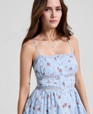 Women's Printed Cotton Sleeveless Maxi Dress