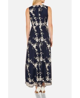 Women's Mesh Embroidered Maxi Dress