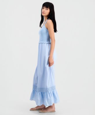 Juniors' Crochet Top Maxi Dress