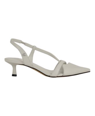 Women's Arlanna Asymmetrical Kitten Heel Slingback Pumps