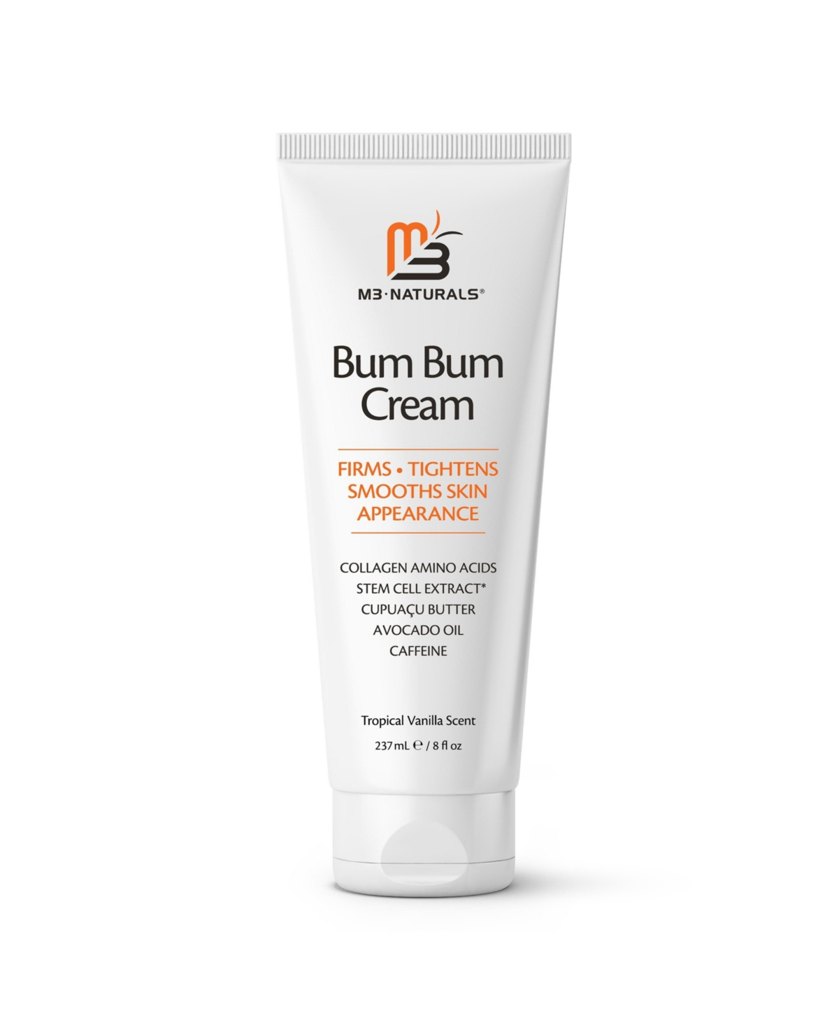 M3 Naturals Bum Bum Cream Massaging Lotion Antil Cellulite Cream for Thighs and Body Skin Tightening Cream M3 8 fl oz  White