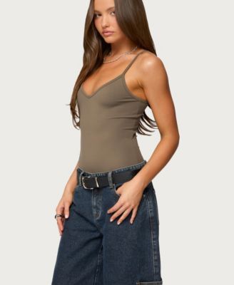 Women's Teaghan V Neck Fitted Bodysuit