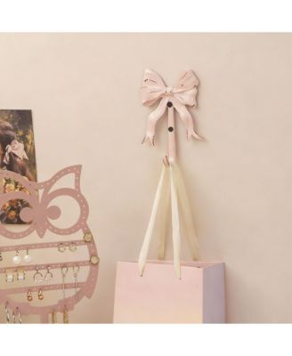 Vintage Bow Wall Hooks - Pack of 2 | Sturdy Metal Hooks for Hanging Clothes and Bags