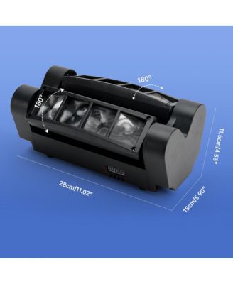 80W RGBW Moving Head Stage Light with Dual Independent Tilting Sides for Split-Beam 3D Effects