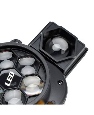 80W Stage Light with RGB, Gold & Laser Effects, DMX512/Auto Modes for Club & Party