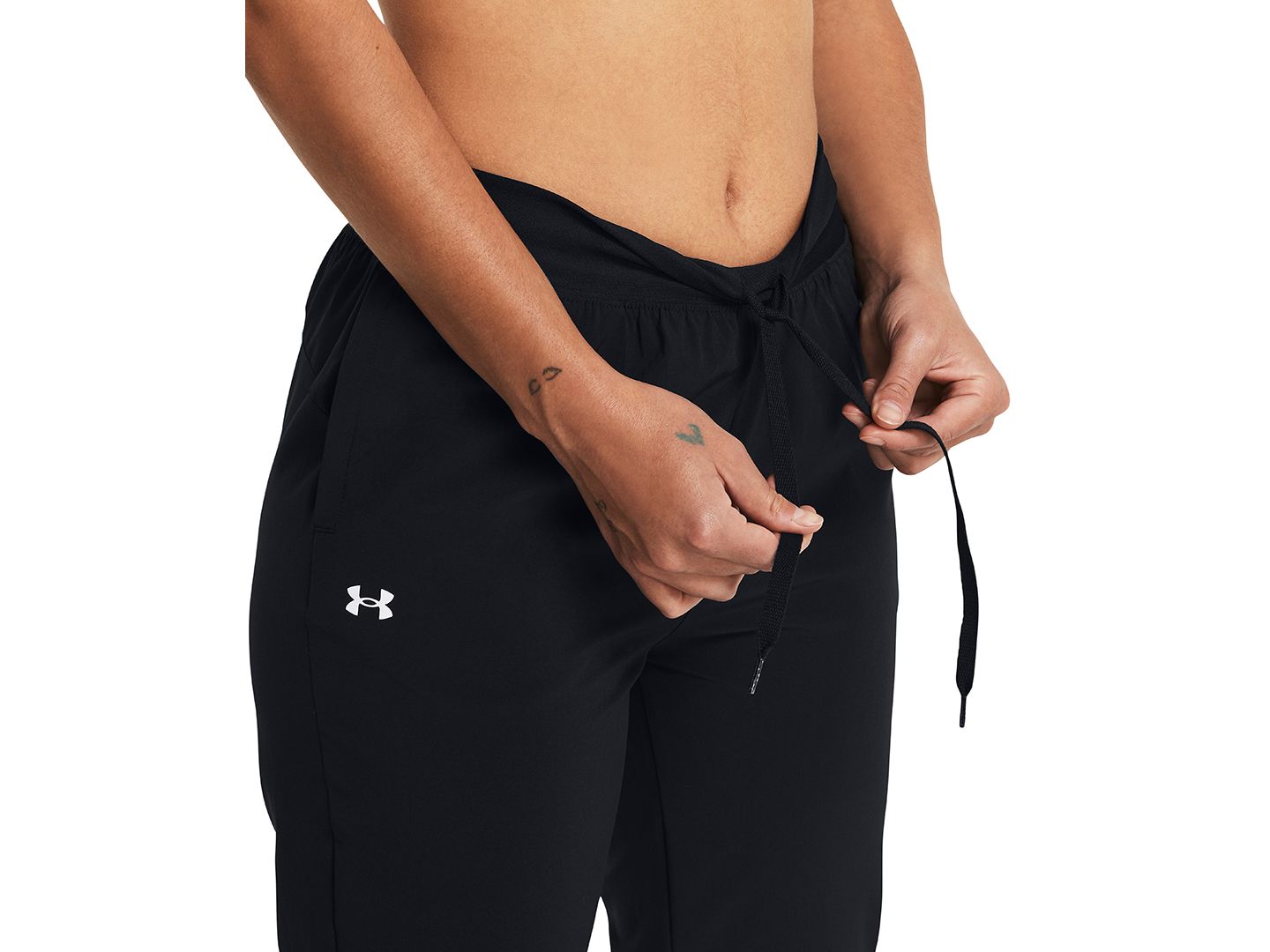 Женские брюки Under Armour Armour Sport High-Rise, цвет: Чёрный / Белый — фото 3
