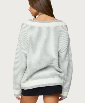 Women's Lila V Neck Cable Knit Sweater