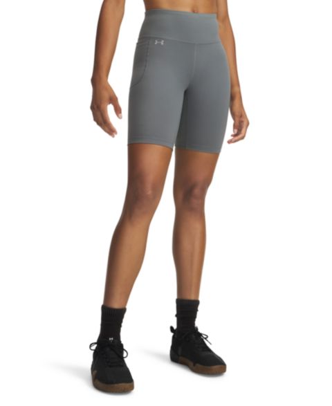 Женские шорты Under Armour Motion Bike Pull-On, цвет: Глиняный зелёный / Титановый