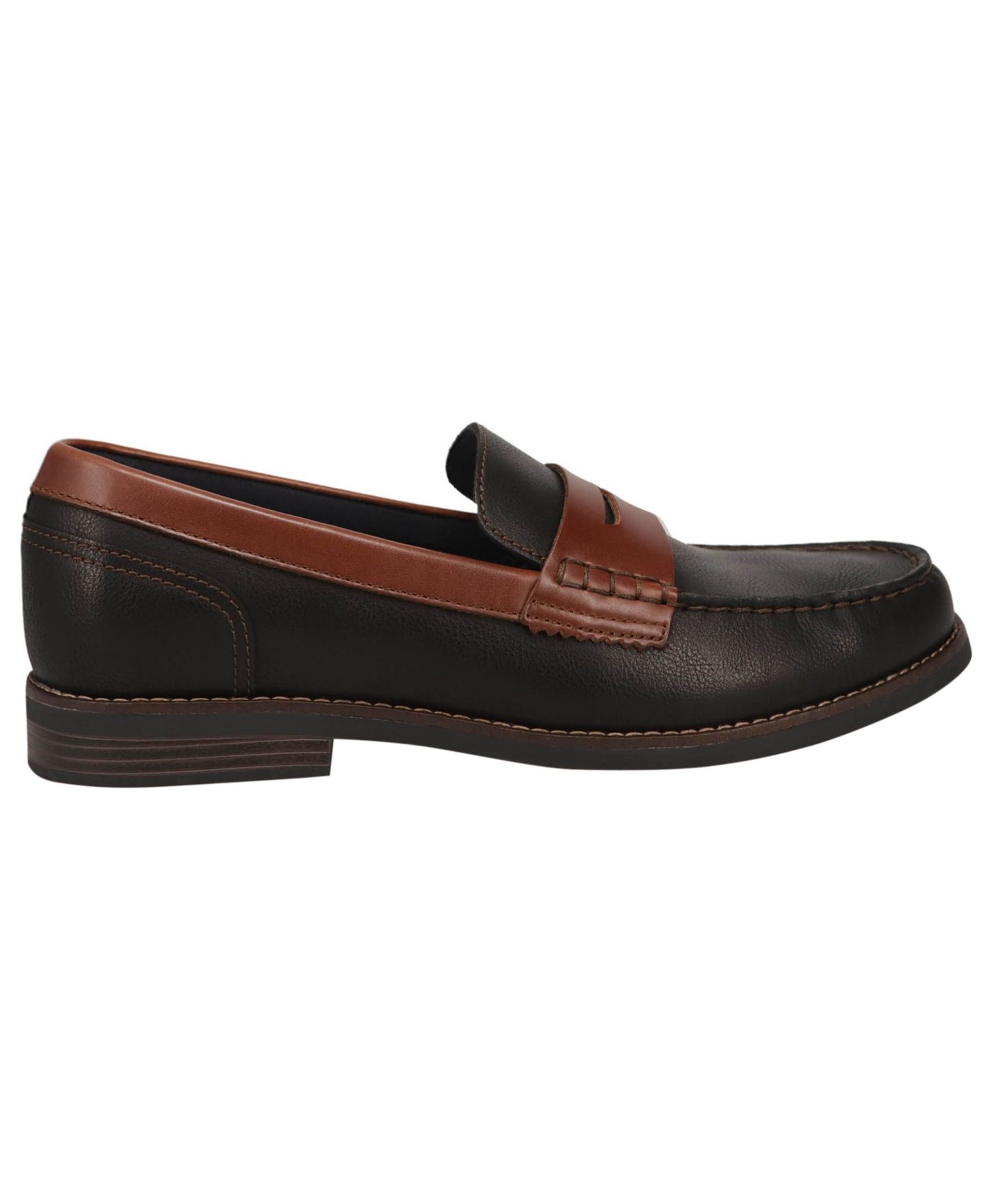 Мужские туфли Dockers Pembroke Slip-On Penny, цвет: Чёрный / Коричневый — фото 2