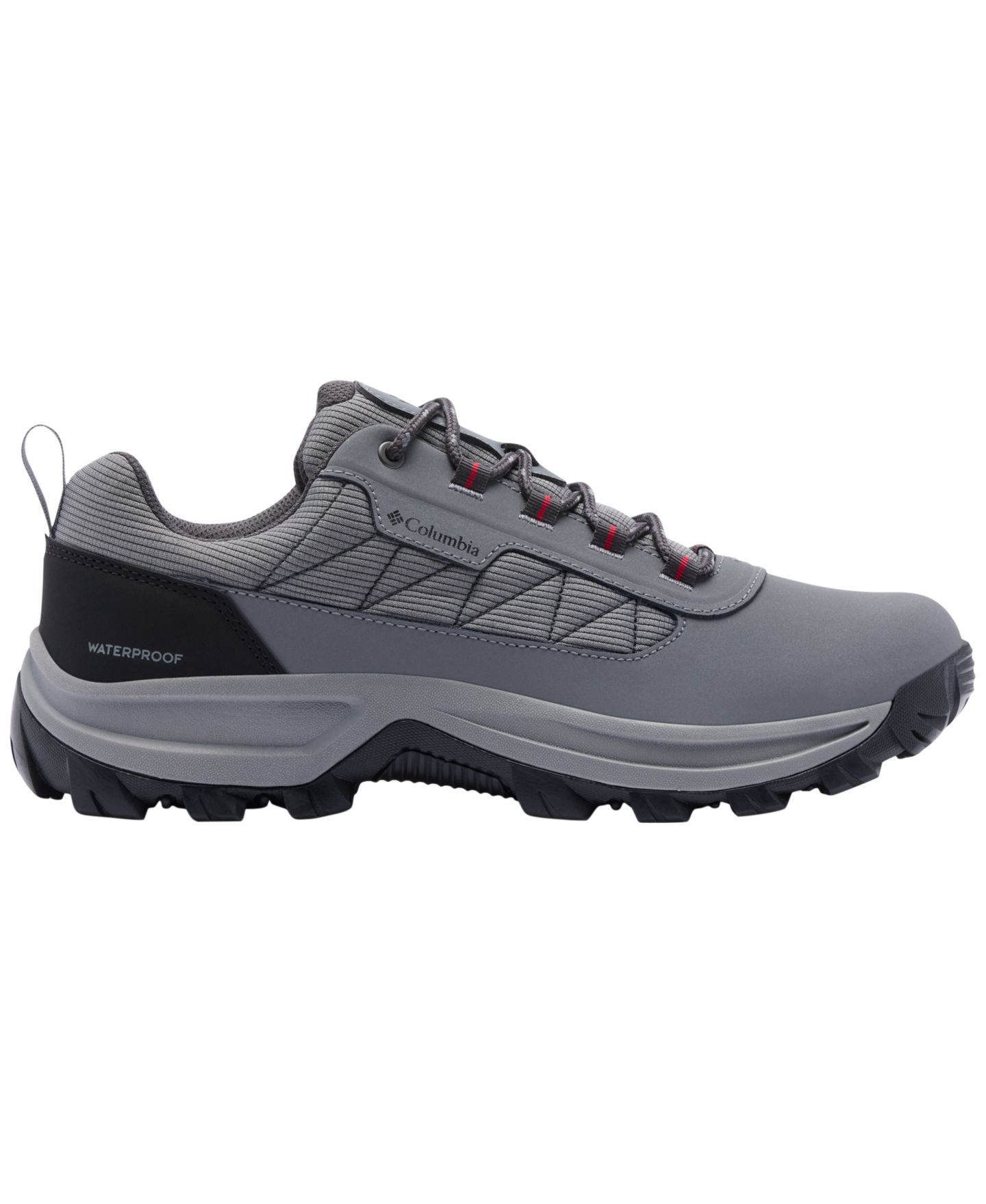 Мужские кроссовки Columbia Transverse Hike Low Lace-Up, цвет: Серый стальной / Красный — фото 2