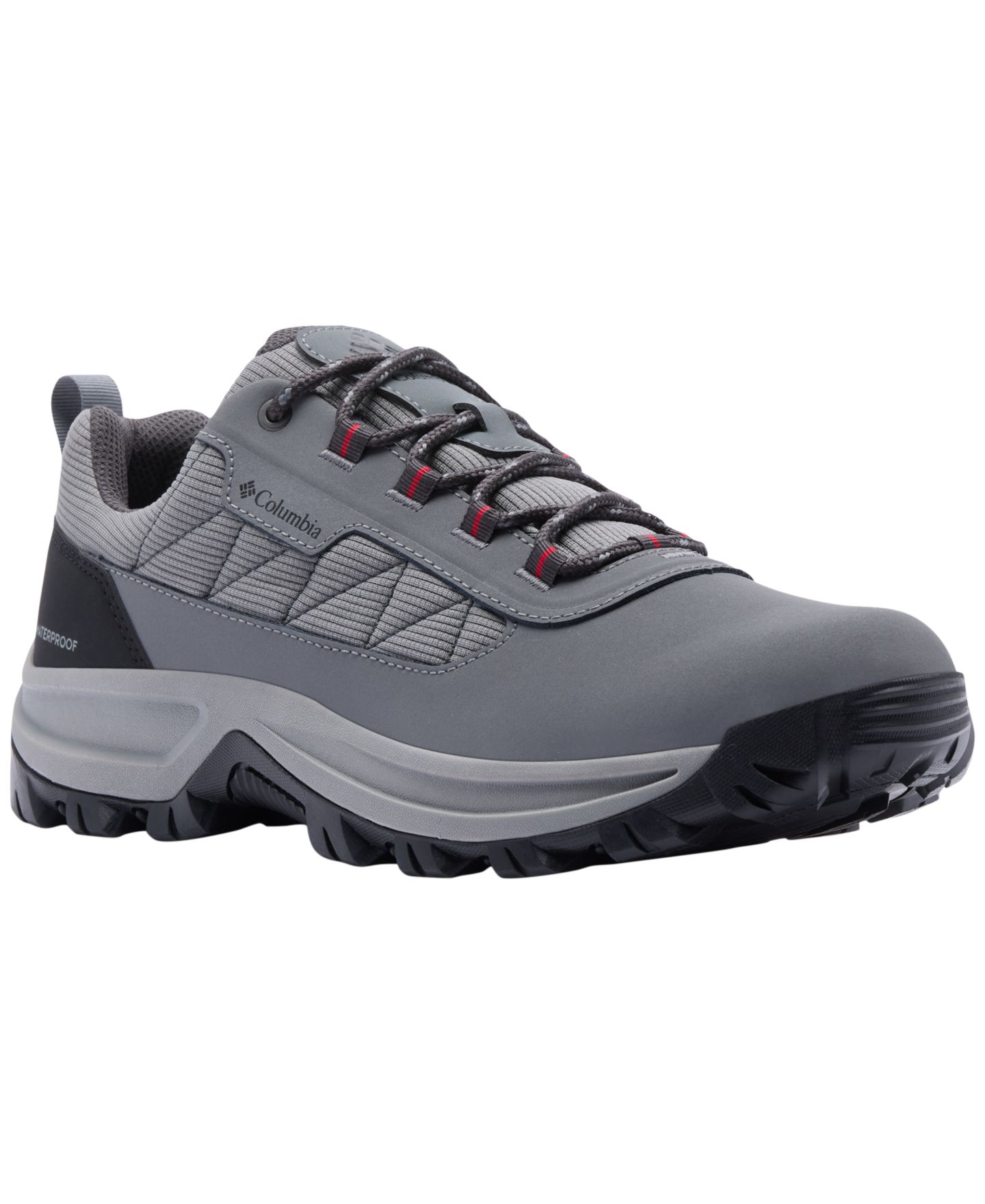 Мужские кроссовки Columbia Transverse Hike Low Lace-Up, цвет: Серый стальной / Красный — фото 1