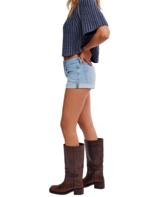 Women's Cali Cuffed Mid-Rise Shorties