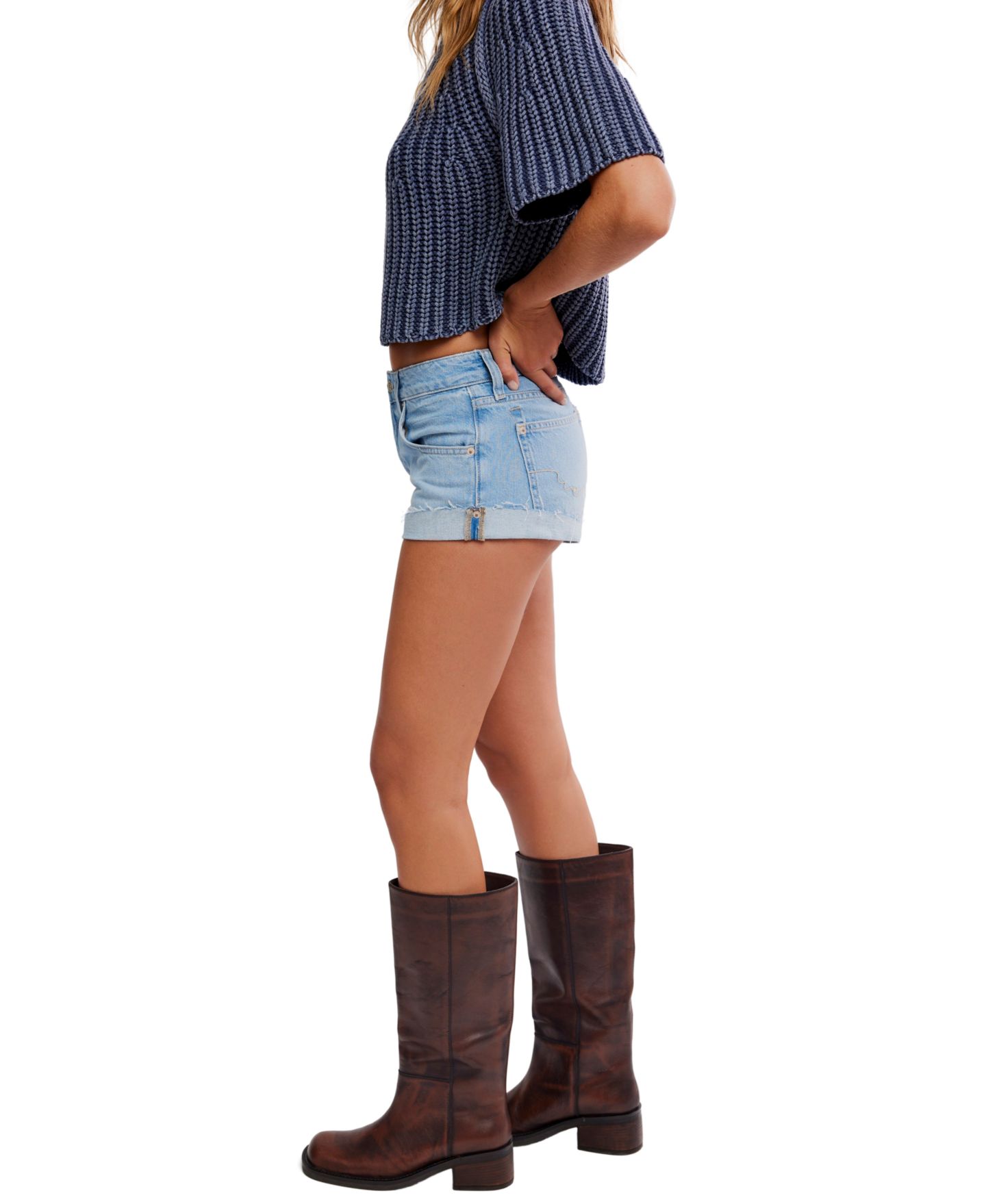 Женские шорты Free People We The Free Cali Cuffed Mid-Rise Shorties, цвет: Mojave — фото 3