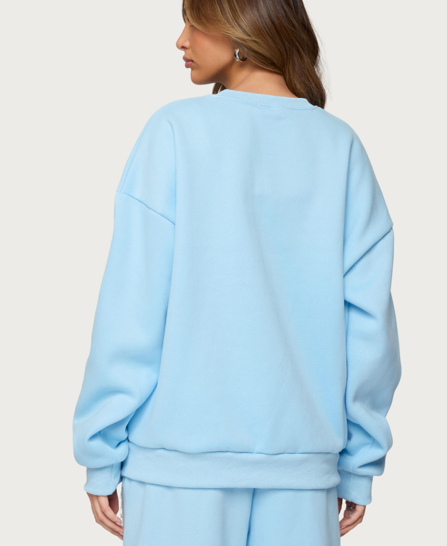Женская толстовка Edikted Love Oversized Sweatshirt, цвет: Светлый синий — фото 2