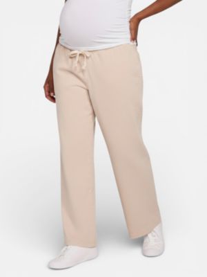 Women's Under the Belly Tie Waist Denim Wide Leg Pant