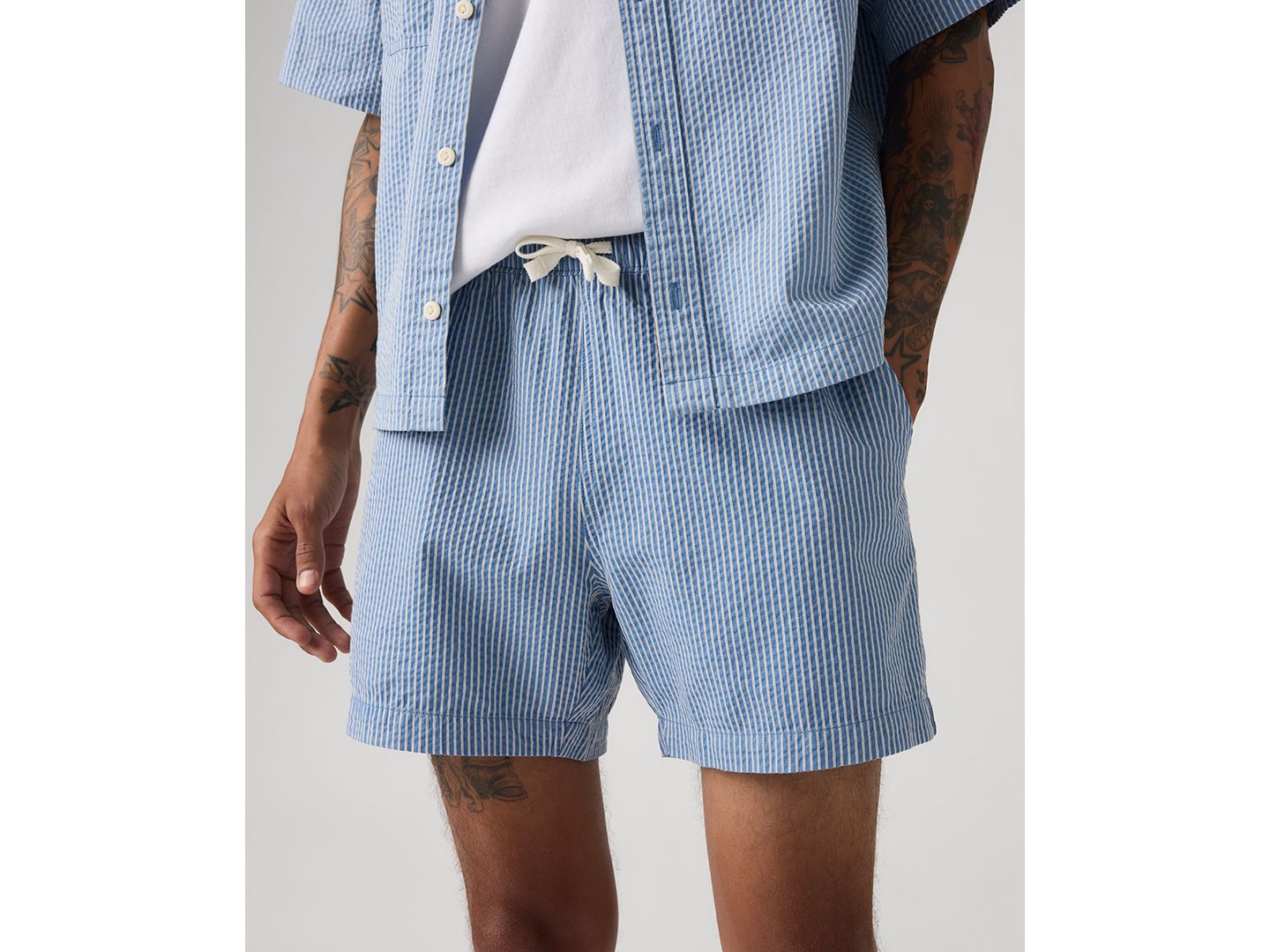 Мужские шорты Levi's XX Chino Easy Cotton Linen 6" Drawstring, цвет: Quiet Harbor — фото 4