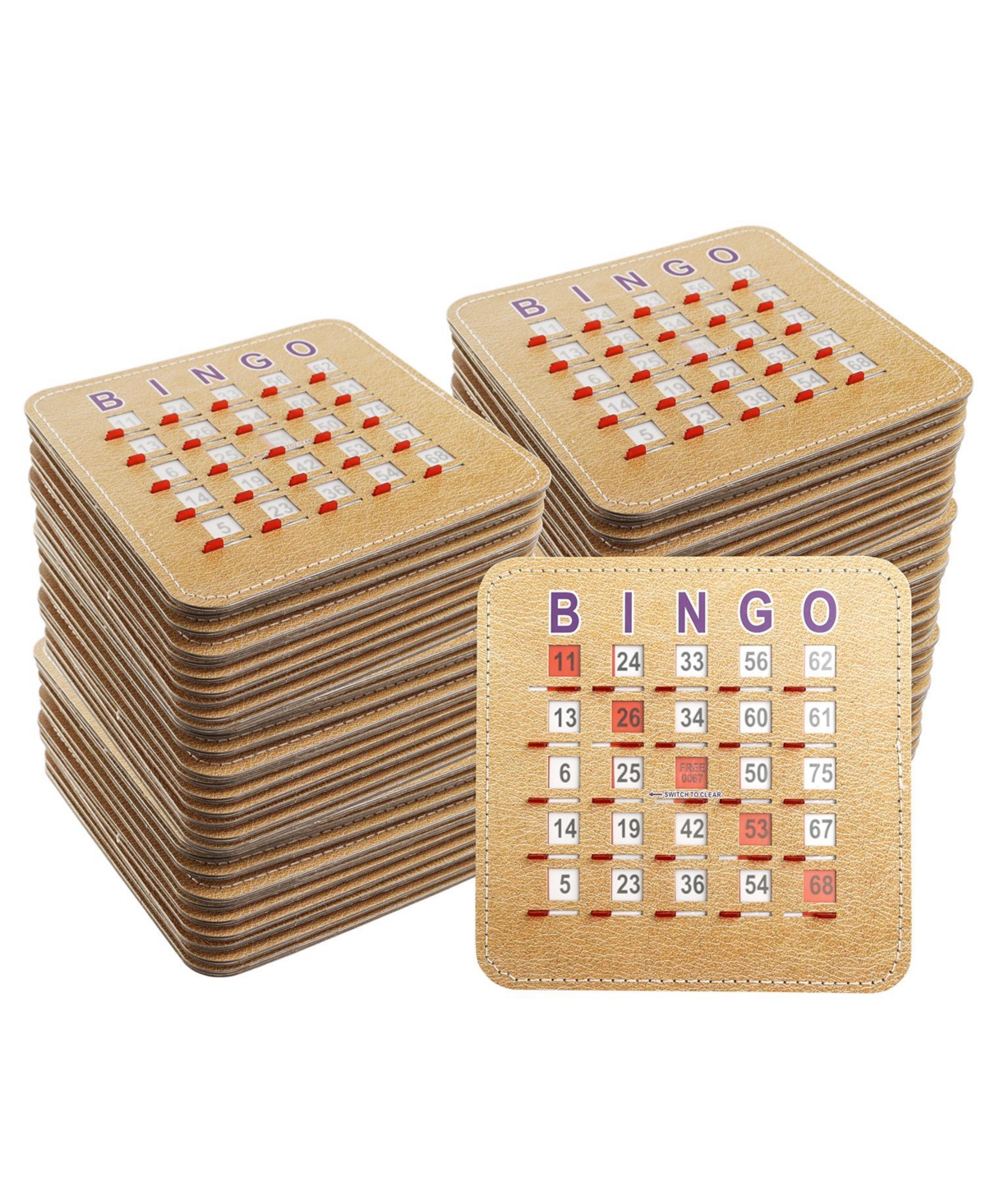 Gse Games & Sports Expert 5Ply Stitched Shutter Bingo Cards, Finger-Tip Shutter Slide Bingo Cards