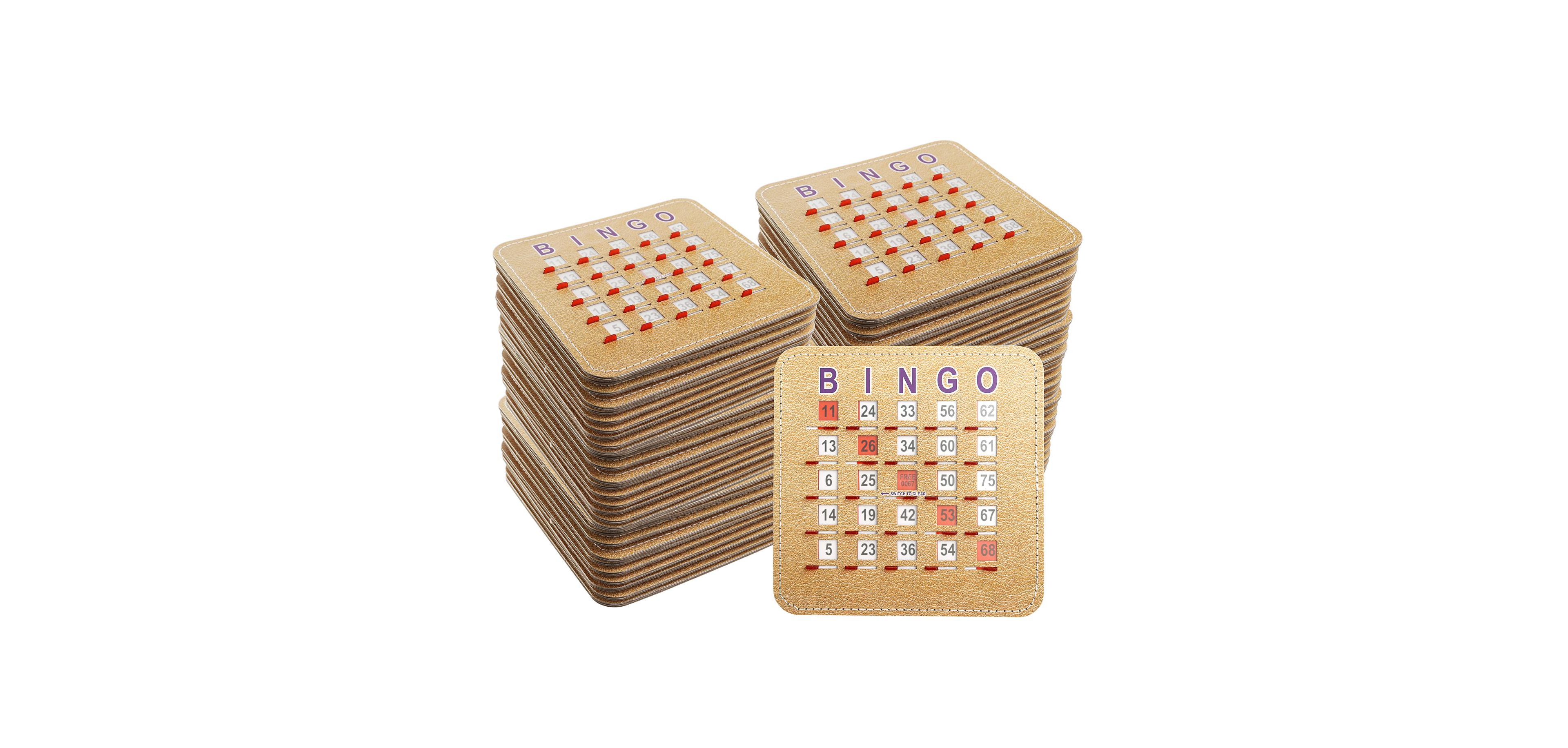 Gse Games & Sports Expert 5Ply Stitched Shutter Bingo Cards, Finger-Tip Shutter Slide Bingo Cards