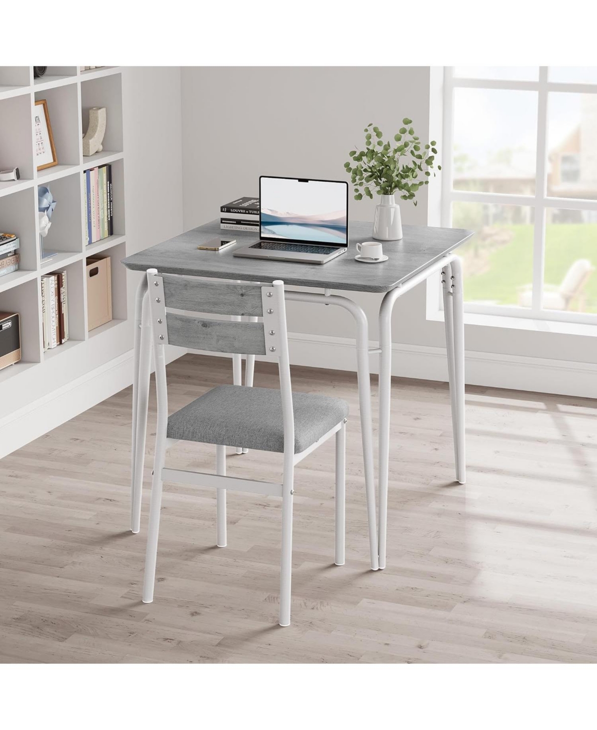 gaomon Dining Table for 2 Small Table and Chairs Set of 2 Square Dinette Set for 2 3 Piece Kitchen and Dining Room Sets for Small Space
