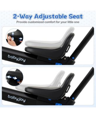 4-in-1 Foldable Toddler Tricycle with Push Handle with Adjustable Seat