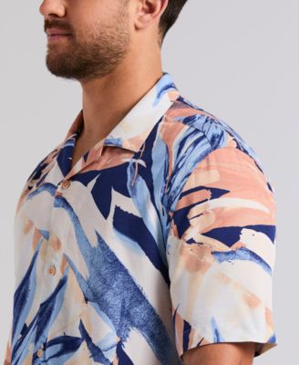 Men's Abstract Print Short-Sleeve Shirt