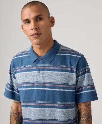 Men's Merritt Striped Collared Polo Shirt