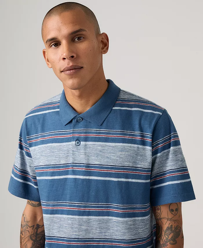 Men's Merritt Striped Collared Polo Shirt - thumbnail 7