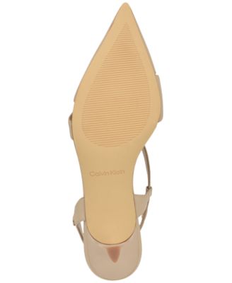 Women's Arlanna Asymmetrical Kitten Heel Slingback Pumps