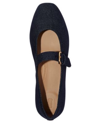 Women's Delicato Denim Mary Jane Flats